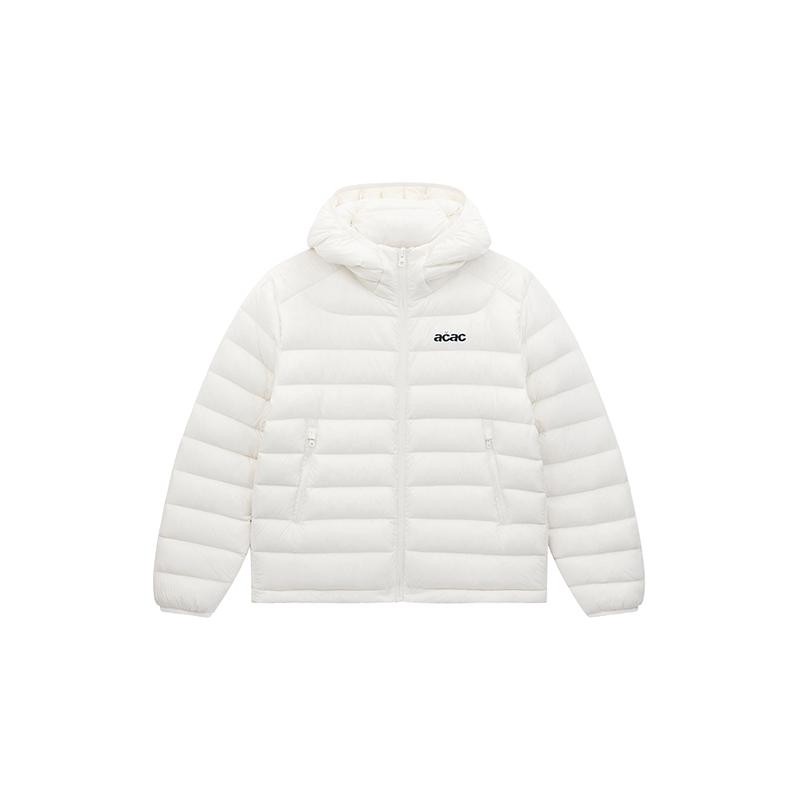 【Achock店】90白鸭绒轻薄款连帽排骨羽绒服保暖男女外套