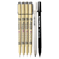 樱花家纺 樱花（SAKURA）针管笔勾线笔 6支漫画套装 黑色签字笔日本进口绘图水笔 学生儿童美术绘画描边手绘设计