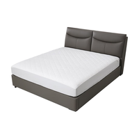 DeRUCCI 慕思 BCW1-072 轻奢真皮床 深灰色 180*200cm