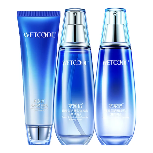 WETCODE 水密码 护肤套装 (海泉净透洁面乳120g+海泉深透精华细肤水120ml+乳120ml)