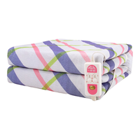  彩虹 RAINBOW 彩虹电热毯双人双控(2.0*1.8米)定时调温自动断电电褥子排潮花色随机 200*180cm