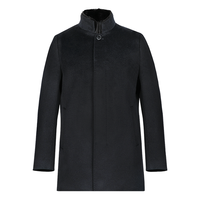 NAUTICA 诺帝卡 男士纯羊毛中长款大衣 NDYS160967 藏青 48
