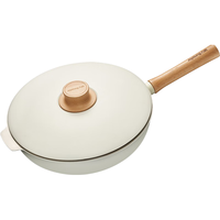 九阳(Joyoung)炒锅 304不锈钢炒菜锅29cm防粘平底煎锅 电磁炉燃气通用烹饪锅具 轻奢派Pro 无盖版 29cm
