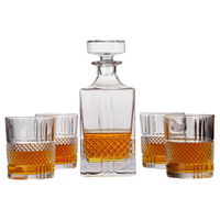 空座汀 玻璃酒瓶威士忌洋酒瓶空瓶高档酒樽xo烈酒红酒瓶子葡萄果酒玻璃瓶 一瓶四杯