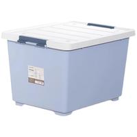 茶花（CHAHUA）收纳箱加厚大号收纳pp材质儿童玩具零食衣服整理周转箱 灰黄色65L 58.5*43.5*37.5cm 一只装