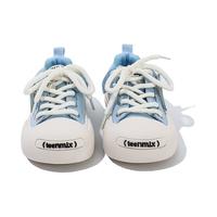 TEENMIX 天美意 儿童运动鞋秋季小孩时尚透气帆布鞋女童休闲鞋子 蓝色 28码