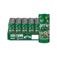 perrier 巴黎水 村上隆限量装 充气天然矿泉水 原味 330ml*24罐