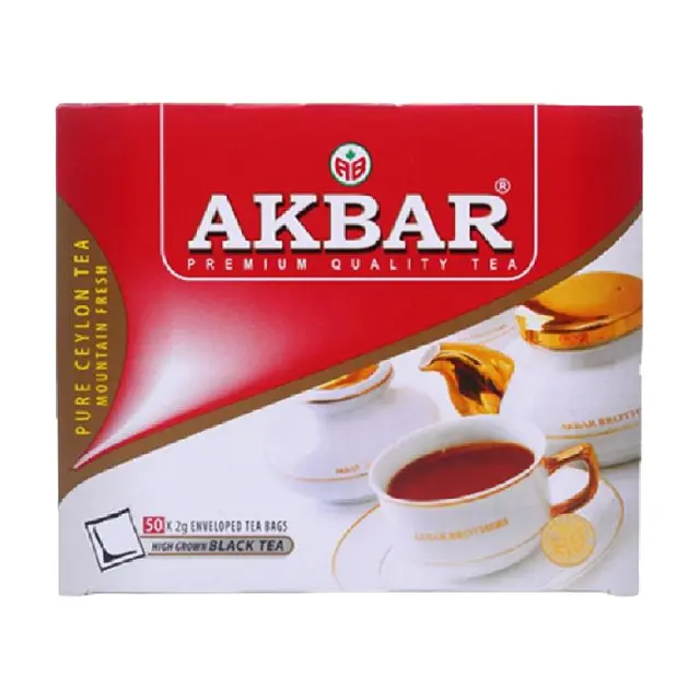 AKBAR阿卡巴 进口精选锡兰红茶叶 独立茶包袋泡茶英式茶2g*25包