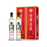 移动端、京东百亿补贴：古井贡酒 双瓶装 浓香型白酒  盒装 750ml 55度（赠同款小样125ml）