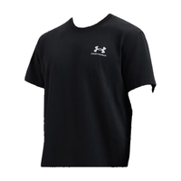 安德玛（UNDERARMOUR）男子高克重训练运动短袖T恤1373997 黑色001 S