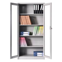 中伟 文件柜办公柜钢制铁皮柜资料柜档案柜储物柜通体玻璃文件柜