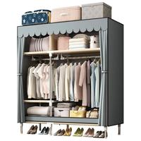 乐爱家 布艺简易衣柜 经典灰 105*45*170cm