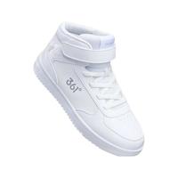 361°童鞋男女童运动休闲板鞋2024年冬季时尚百搭中大童运动鞋 361度白/银色 36码