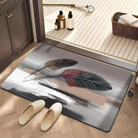 艾杰普 JEPPE 浴室地垫卫生间防滑垫速干吸水地垫门口脚垫家用入户垫子40*60cm