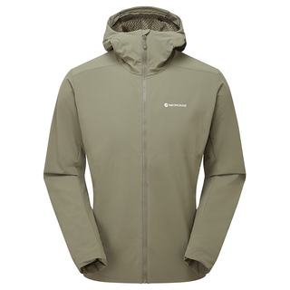 MONTANE盟泰恩KHAMSIN HOODIE户外软壳加绒男 防风耐磨保暖弹力舒适外套 CAPER 浅苔绿 L