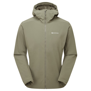 MONTANE盟泰恩KHAMSIN HOODIE户外软壳加绒男 防风耐磨保暖弹力舒适外套 CAPER 浅苔绿 L