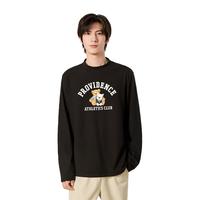 SPAO半高领长袖T恤男2025年冬季加绒保暖舒适内搭打底衫SPCX25SG03XY 黑#明星伍迪白 M