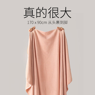 洁丽雅（Grace）7A抑菌加大加厚珊瑚绒浴巾成人男女士吸水纤维洗澡裹巾 灰色 【加大款】深灰色 7A抗菌