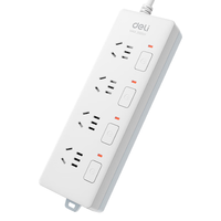 deli 得力 27040-02 4位分控插排 2m