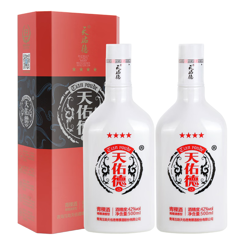 Tian youde/天佑德青海特产清香型白酒光瓶装42%vol 500mL 【报价价格