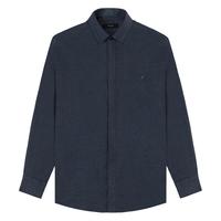 NAUTICA Tailored纯棉磨毛加厚男士衬衫商务正装长袖衬衣