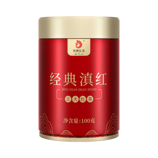 凤牌 茶叶红茶  新茶 云南特级经典滇红工夫红茶罐装茶叶100g