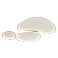 鹿家良品 LUUGAA 鹅卵石客厅吸顶灯现代简约客厅灯大灯卧室灯护眼儿童房灯中山灯具 全光谱110cm三色光118.7W