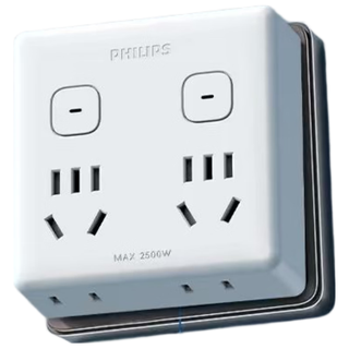 PHILIPS 飞利浦 86型转换插头插座