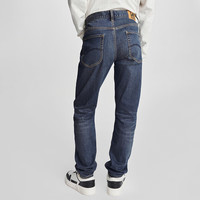 Lee【张凌赫代言】舒适锥形磨毛中蓝色显瘦男保暖牛仔裤休闲潮流 中蓝色 38