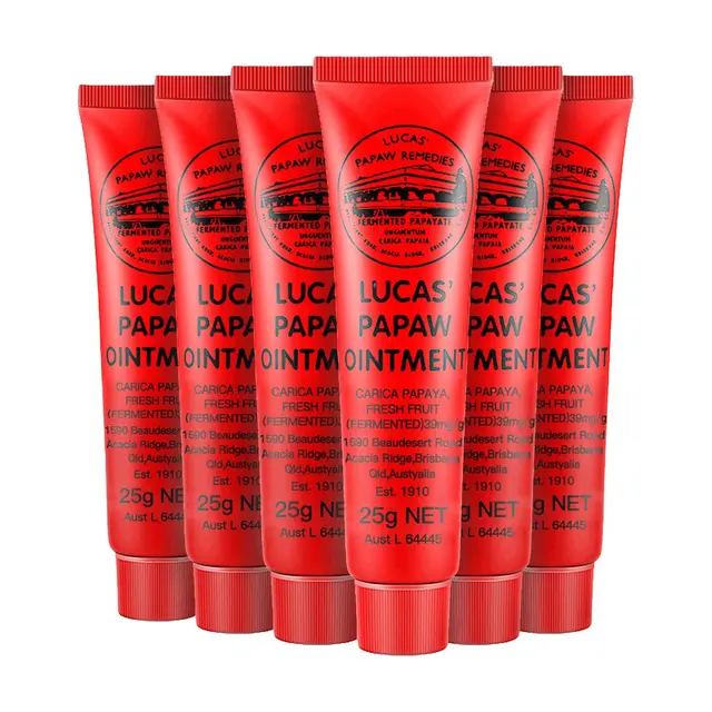 澳洲番木瓜膏25g*6支 囤货万用膏唇膏保湿润唇防干裂