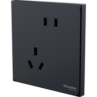 Schneider Electric 施耐德电气 皓呈系列 A3T426_10USA_DG_C1 错位五孔10A插座 雅致黑