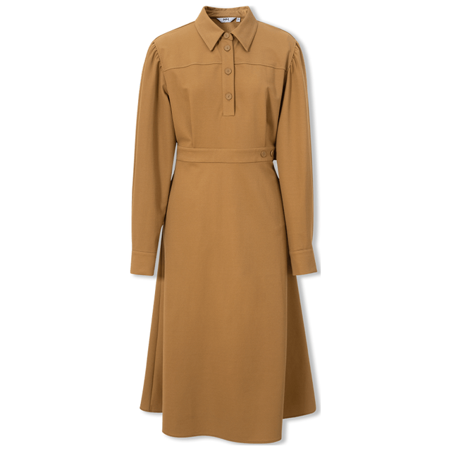 限尺码：Meilleur moment MM麦檬衬衫领长袖连衣裙