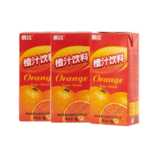 果钦 海南航空飞机饮品橙汁1L果汁饮料饮品整箱 果钦橙汁1L*3盒