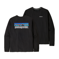 PATAGONIA 男士P-6 Logo户外混纺潮流长袖T恤圆领衫街拍 巴塔哥尼亚38518 WHI白色 L