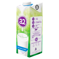 a2 含珍贵A2型蛋白 全脂纯牛奶  盒装 1000mL 6盒