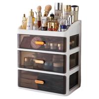 STORAGE STORY/收纳总动员 化妆品收纳盒 琥珀黑-大号1层,琥珀黑-大号2层-1高1低,琥珀黑-大号3层-1高2低,琥珀黑-大号3层-2高1低,琥珀黑-中号3层,琥珀黑-中号4层