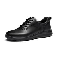 博斯绅威 BOSS SUNWEN 男士商务休闲鞋 头层牛皮厚底通勤运动鞋