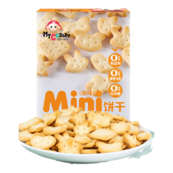MyCcBaBy Mini饼干趣味造型饼干葱香营养独立包装儿童零食 原味（约18小包）
