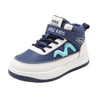 ABC KIDS童鞋2024冬季加绒二棉鞋轻便耐磨男女童高帮运动鞋 蓝色 28码 内长18.5CM/脚长18.0CM