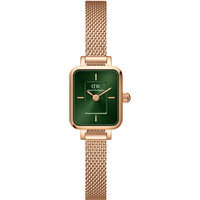 丹尼尔惠灵顿(DanielWellington) dw手表女 复古小方糖石英腕表欧美表时尚女表送女生 青柠绿钢带腕表DW00100648