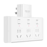 deli 得力 27082 品字形插排 二位五孔 分控款