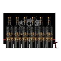 小山岗侯爵 高档年货礼盒装法国红酒干红葡萄酒飞机箱AOP侯爵骑士6支整箱
