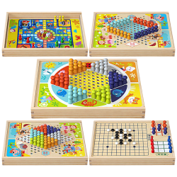 LEAUN L-M8006 木制七合一游戏棋