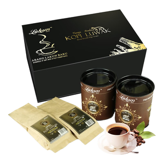 Lakun GAYO 拉昆 印尼 苏拉威西麝香猫猫屎咖啡豆礼盒装 50g*2罐/盒 高端
