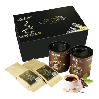 Lakun GAYO 拉昆 印尼 苏拉威西麝香猫猫屎咖啡豆礼盒装 50g*2罐/盒 高端