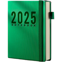 慢作 2024年日程本365天日历记事本每日计划本时间管理效率手册加厚年历本日记本笔记本子文具可 竖纹-复