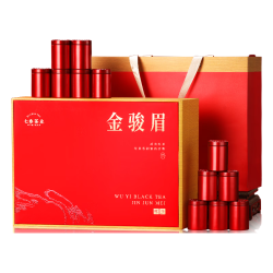 七春 茶叶金骏眉特级茗茶小罐装武夷山暖胃红茶端午父亲节礼盒500g