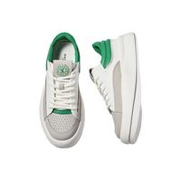 皓顿（HAUT TON）鞋子男时尚轻奢透气帆布鞋百搭厚底鞋男士轻便休闲运动鞋 灰绿色 41 -适合运动鞋42码