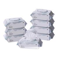 好孩子 gb 新生儿羊乳口手湿巾婴儿宝宝家庭装湿巾80抽8包