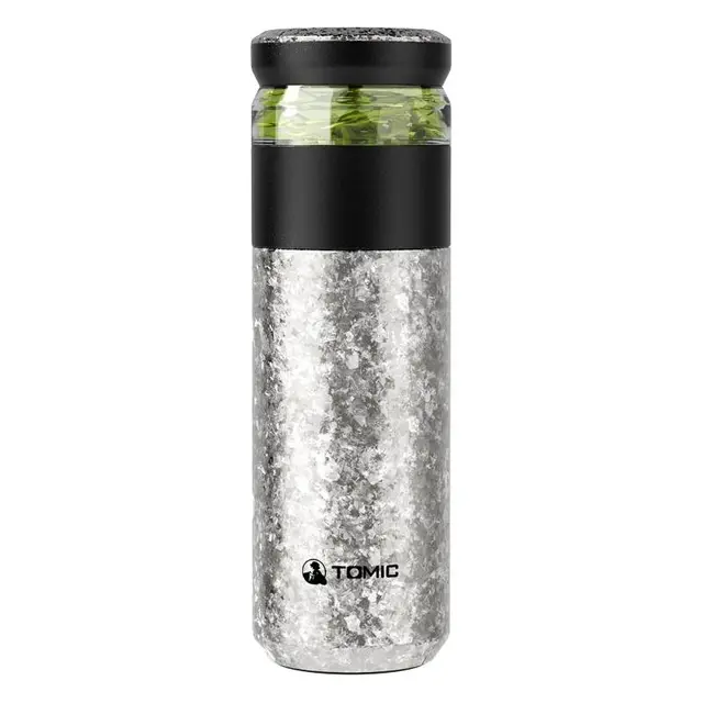 特美刻（TOMIC）纯钛保温杯男女士茶水分离泡茶水杯子大容量焖茶杯便携养生钛杯